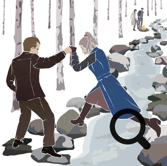 Illustration Bachsprung