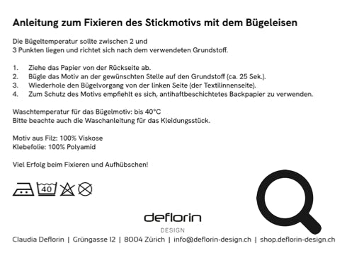 Stickmotiv zum Aufbügeln