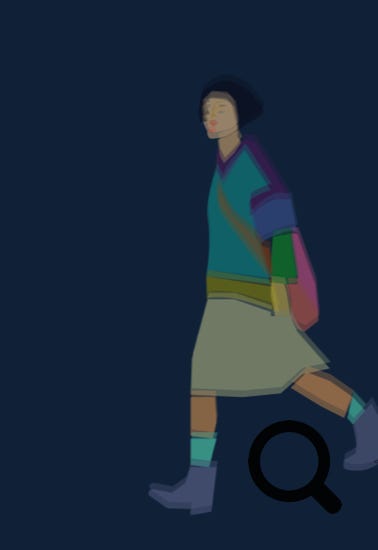 Illustration Nachtfrau