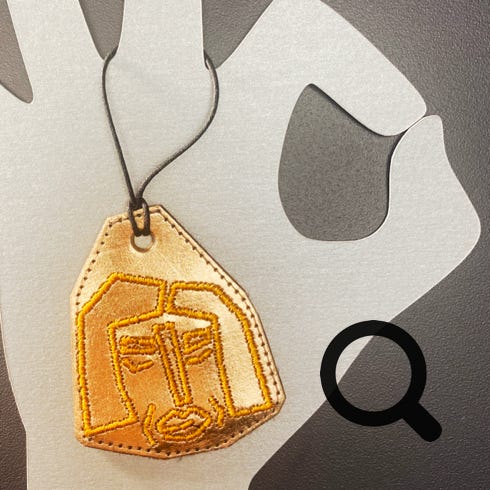 Anhänger Xore Gold-Gold bestickt 